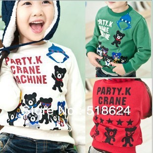 Hot selling PAW bear design sweatshirts fashionable casual outerwear 5pcs/lot promotion, free shipping