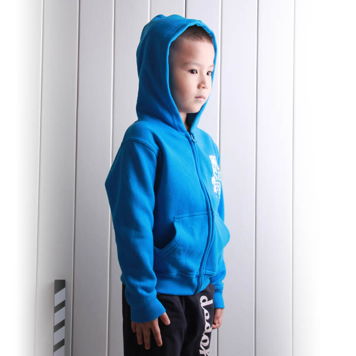 Hot-selling qk zipper-up fleece lined hoodie children sweatshirt autumn and winter outerwear 1060