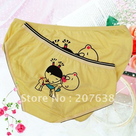 HOT Selling!!Retail&Wholesale Small broken child the triangular couple underwear (yellow)+free shipping