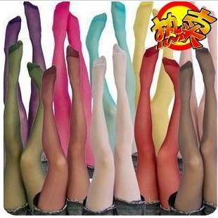 Hot-selling stockings high quality velvet multicolour candy plus crotch pantyhose socks w4