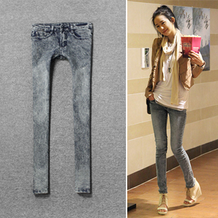 Hot-selling thin pants pencil pants long elastic skinny pants boot cut jeans female jeans 808