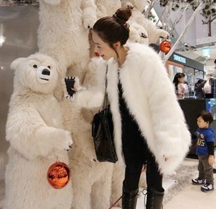 Hot-selling trophonema pink overcoat fur coat autumn and winter free shipping