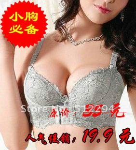 Hot-selling water bag front button soft balls essential oil massage push up thick bra cup a c women's underwear