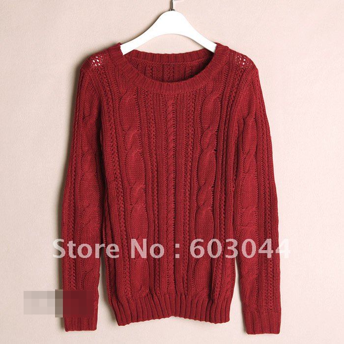 HOT SELLING WOMEN AUTUMN SWEATER LONG SLEEVE+WOMEN KNITTED PULLOVER ROUND NECK+FREE SHIPPING (1PC) 1225