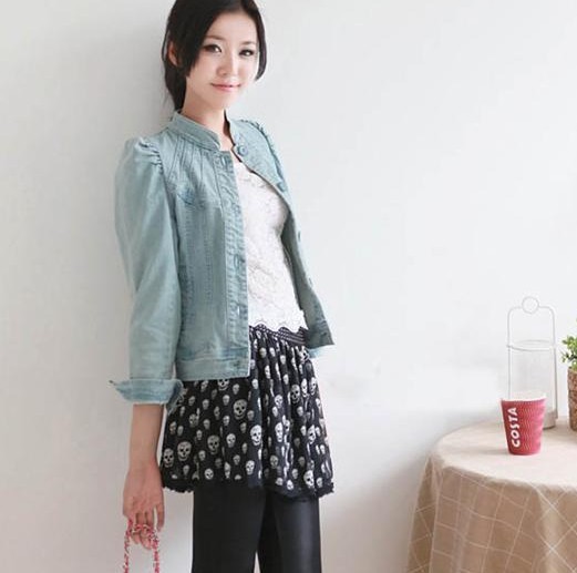Hot-selling women denim outerwear, Women denim jacket Free Shipping high quality Jeans jackets coats, Size S-XL