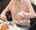 Hot selling women fashion Cozy shirt spring long sleeve plain cargo blouse (black/white/pink/blue) Freeshipping