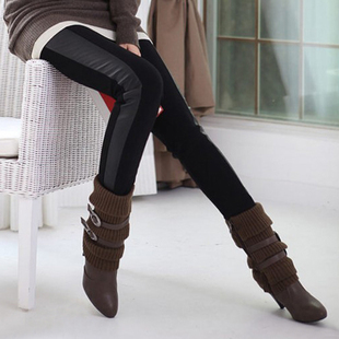 hot-selling women's all-match pencil basic leather pants