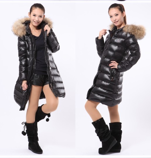 Hot-selling   women's luxurious fur collar slim down coat winter thermal