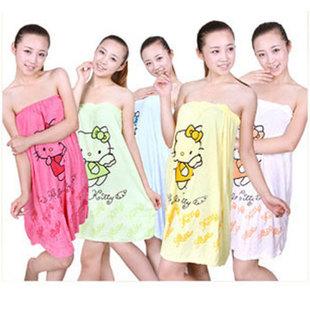 Hot-selling women's towel tube top bathrobe bath skirt bathrobes shower cap robe
