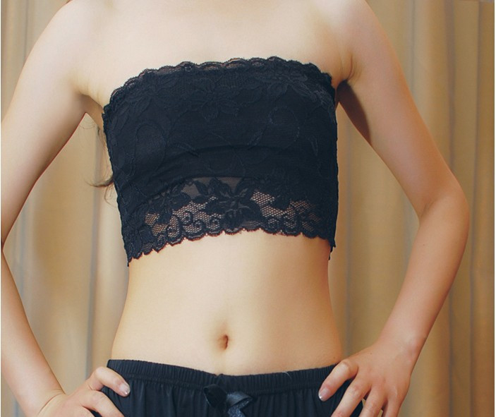 Hot sexy lace provocatively hot-selling lace tube top tube top transparent spaghetti strap