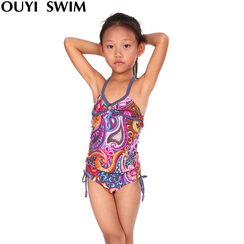 Hot spring boy child swimwear girl flower split baby split skirt swimsuit