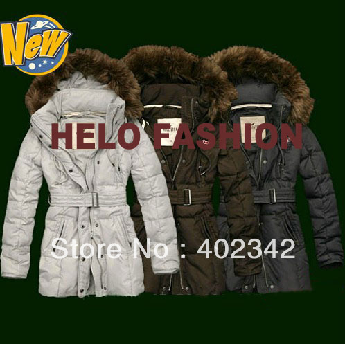 Hot Stylish Comfortable Winter Women Fur Collar Slim Thickening Long Down Coat Fashion Trench Coat Outwear Clothes Free Shipping