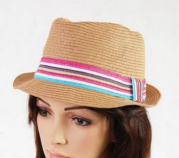 HOT. Summer women's straw braid hat sunbonnet small fedoras jazz hat general + Free Shipping