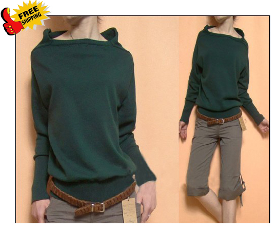HOT!Sweaters 2013 Women,Leecr Boat Neck Sweet Pullover Women,Loose Plus Size Knitted Sweater 7 Colors.Free Shipping