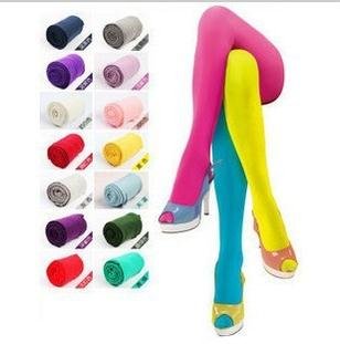 Hot thickening Stockings velvet candy color pantyhose opaque stockings bottoming socks 30 piece/Lot