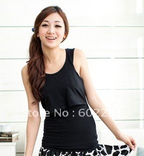 Hot wholesale!!! Free shipping bra inserted soft and comfortable maternity camis