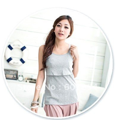 Hot wholesale!!! Free shipping bra inserted soft and comfortable maternity camisole