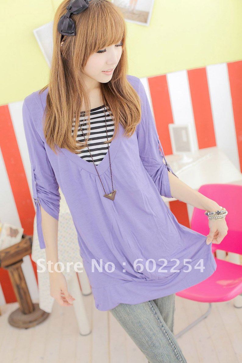 Hot wholesale Free shipping Fashion design superior soft and comfortable long sleeve maternity tops