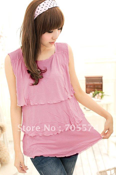 Hot wholesale Free shipping sleeveless 100% modal soft and comfortable maternity tops