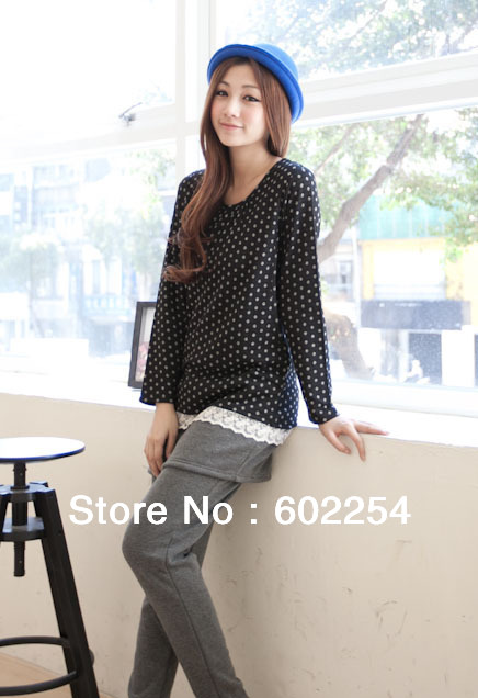 Hot wholesale Free shipping thermal long sleeve comfortable breast-feeding tops maternity clothes