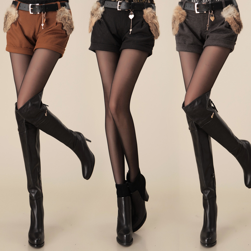 Hot winter real fur collage silver wool shorts hot pants bloomers boots pants female