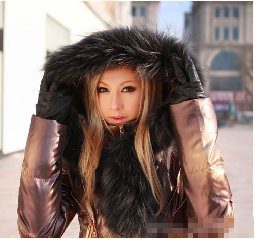 Hot !  winter women Hooded Duck Down Jacket  thickening down coat ladies fashion  medium-long jacket  free shipping