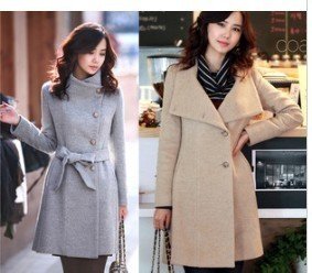 Hot Women's Fashion Wool Cashmere Winter Noble Long TRENCH Coat 3 Color