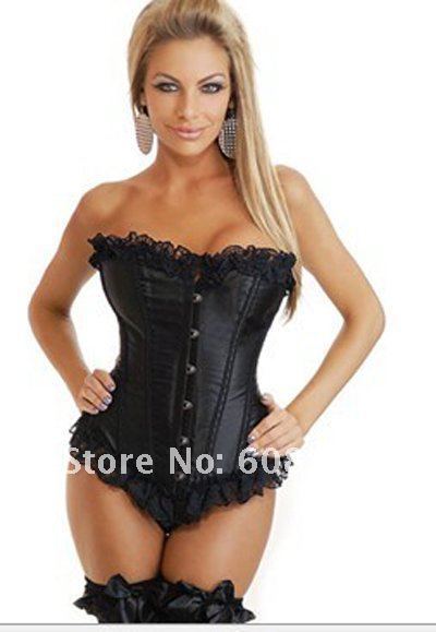 Hot Women shaper Corset(overbust) Sexy Lingerie black Wholesale Retail 1769