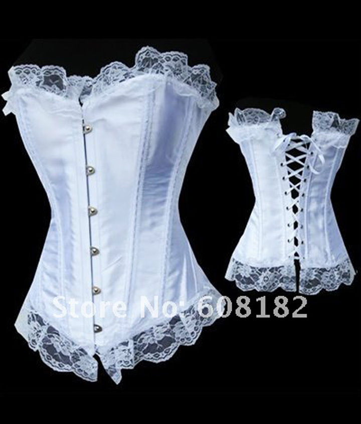 Hot Women shaper Corset(overbust) Sexy Lingerie white Wholesale Retail 1767