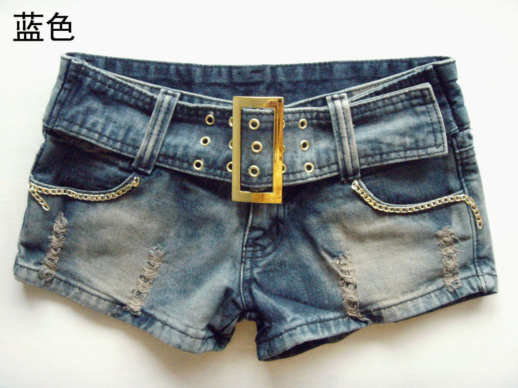 Hot women slim vintage denim pants hole denim shorts super  jeans shorts  9938
