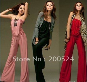 Hotsale Fashion Plus size women Jumpsuit,Rompers,Sexy off-shoulder Ruff  cotton women pants&Free shipping