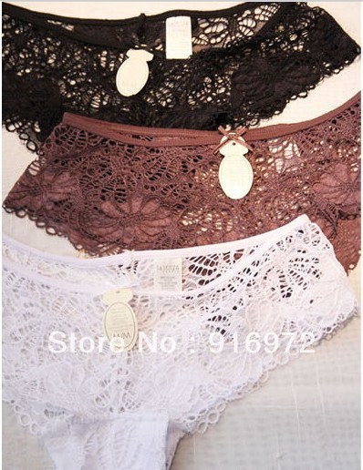 hotsale Women Sexy High-grade  lace briefs  mixed  color 61$/20pc free shipping wholesale