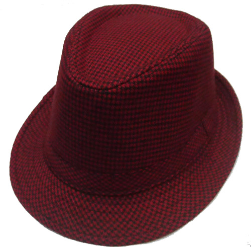 Houndstooth small fedoras women's plaid hat elegant gentlewomen jazz hat cap b11062