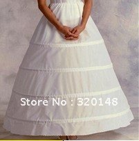 HP-41012 Cloth A-Line 2 Tier Floor-length Wedding Dress Gown Petticoat Crinoline for Bridal