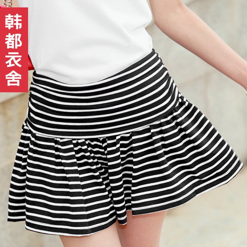 HSTYLE 12 women's stripe high waist shorts culottes shorts ev1076