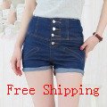 HSTYLE 2012 summer women's high waist denim shorts mm2023