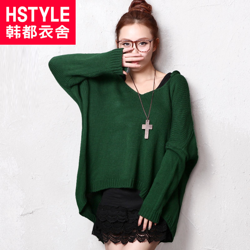 HSTYLE 2013 spring loose with a hood my0050 long-sleeve sweater