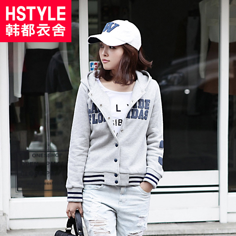 HSTYLE 2013 spring women's with a hood long-sleeve outerwear dl0071