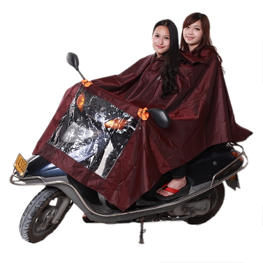 Huahai fashion motorcycle raincoat electric bicycle raincoat battery double poncho thickening plus size 1.6kg