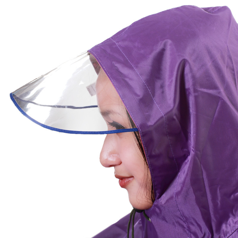 Huahai hat brim ride bicycle poncho raincoat stereo fashion oxford fabric plus size thickening