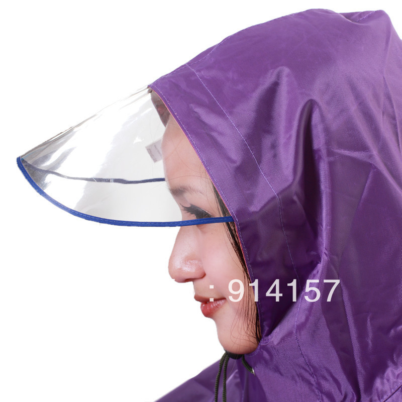 Huahai hat brim ride bicycle poncho raincoat stereo fashion oxford fabric plus size thickening