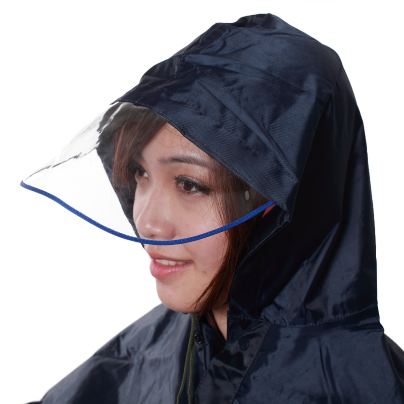 Huahai long brim hat motorcycle raincoat electric bicycle raincoat battery double poncho fashion thickening plus size