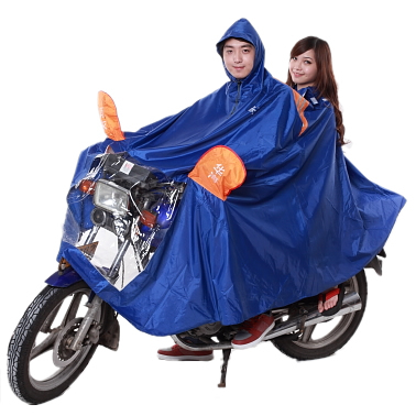 Huahai motorcycle raincoat electric bicycle raincoat double poncho ride fashion thickening plus size