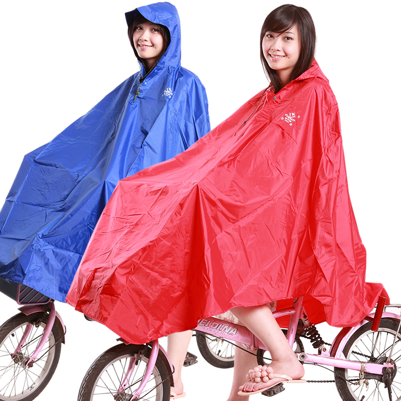 Huahai ride bicycle poncho raincoat fashion plus size thickening clip soft and comfortable