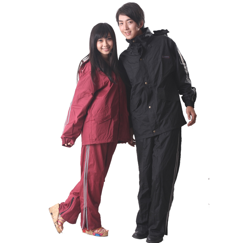 Huahai ride fashion electric bicycle motorcycle split raincoat rain pants set thickening