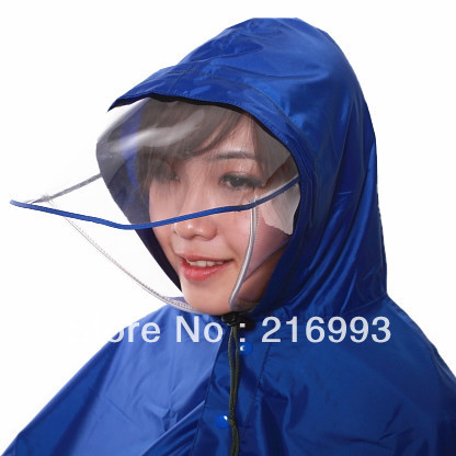 Huahai three-dimensional hat brim motorcycle electric bicycle raincoat battery bicycle single double poncho plus size