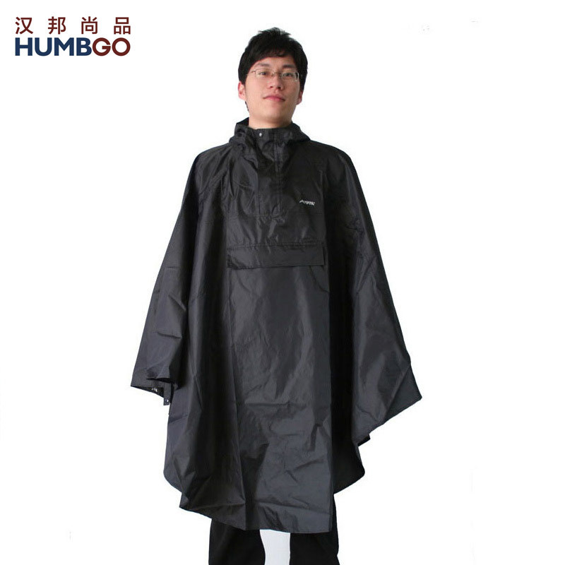 Humbgo single black poncho raincoat bicycle motorcycle electric bicycle moisture-proof pad