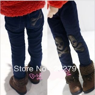 husunshine new design !!! girl's boy's fashion special models autumn fleece jeans children denim long trouses 5pcs/lot