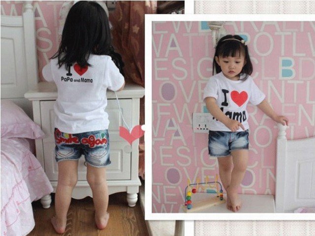 i love mama&papa shirt 20pcs/lot girl beautiful t shirt fashion infant clothes free shipping