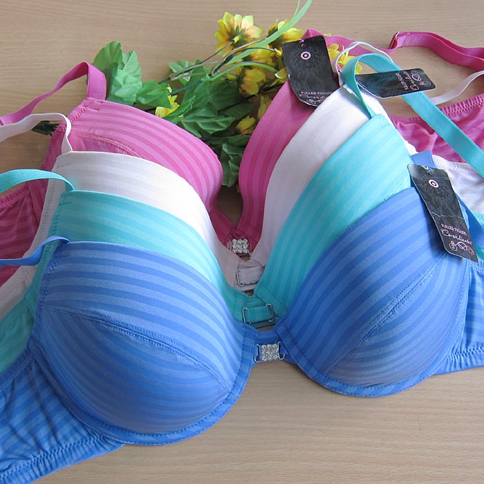 I3 single-bra glossy belt rhinestone stripe thin sponge bra underwear